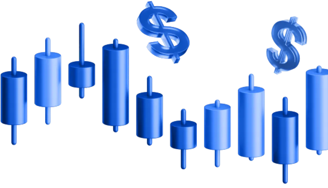 Visual candlestick dan biaya posisi XM